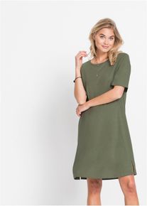 Oversize- Shirtkleid, grün, Größe 40/42 (M), Viskose, bonprix