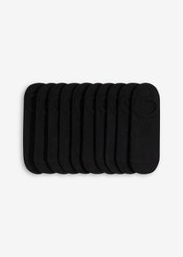 Füßlinge mit Bio-Baumwolle und Silikonstreifen (10er Pack) - schwarz - Größe 43-46 mit Baumwolle- bonprix