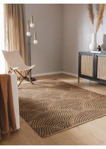 benuta Pure Dywan jutowy Baru beżowo-brązowy 200x290 cm Sizal/Juta Abstrakcyjny