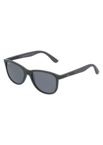 Ray-Ban Junior RJ9077S | Kinder-Sonnenbrille | Eckig | Fassung: Kunststoff Olive | Glasfarbe: Grau Silber