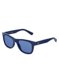 Lacoste Kids L3617S | Kinder-Sonnenbrille | Fassung: Vollrand, Quadratisch, Kunststoff, Blau Gl&auml;nzend | Glasfarbe: Grau Spiegel Blau