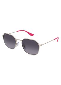 Ray Ban Junior Ray-Ban Junior 0RJ9594S | Kinder-Sonnenbrille | Fassung: Vollrand, Quadratisch, Metall, Silber | Glasfarbe: Grau