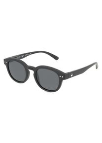 OKIDOKI JIMMY SUN JUNIOR (5-10) | Kinder-Sonnenbrille | Fassung: Vollrand, Panto, Kunststoff, Schwarz Matt | Glasfarbe: Grau