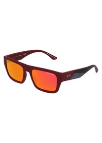 Armani Exchange AX4124SU | okulary przeciwsłoneczne | Kształt okularów: kanciasty, tworzywo sztuczne, czerwony