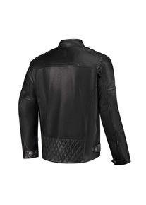 Rusty Stitches Jari V2 Motorrad Lederjacke (Schwarz)