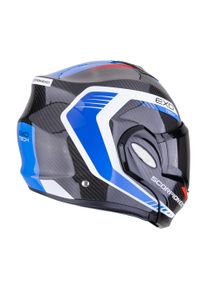 Scorpion EXO-TECH EVO CARBON Cosy Motorradhelm (Schwarz/Blau/Rot)