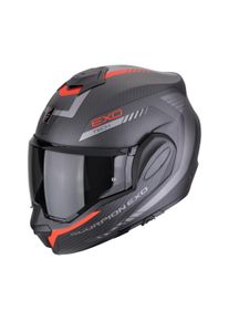 Scorpion EXO-TECH EVO CARBON Cosy Motorradhelm (Schwarzmatt/Rot)