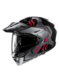HJC i80 Velly MC1 Motorradhelm (Grau/Schwarz/Rot)