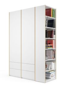 Müllermöbel MODULAR PLUS Armoire L 154,1 cm Combinaison avec étagère annexe à droite Müller Möbelwerkstätten