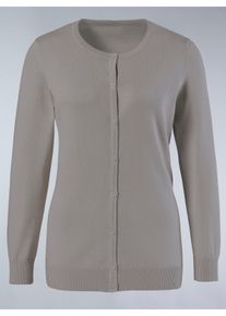 Dames Vest van puur katoen in steengrijs ,maat 38, WITT, 100% Katoen