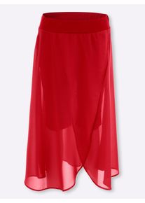Dames Rok in A-lijn met geïntegreerd broekje in aardbei ,maat 38, WITT, 100% Polyester