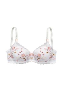 Lascana Damen Schalen-BH in weiß-rosenholz ,Größe 85B, Witt, 88% Polyamid, 12% Elasthan