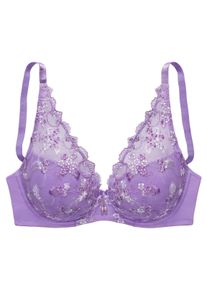 Lascana Damen Schalen-BH in lila ,Größe 95B, Witt, 60% Polyamid, 20% Elasthan, 20% Polyester