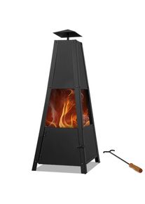 Gardebruk Chimenea de jardín negro 102x35x35cm