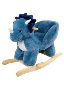 Patinio Schaukeltier , Blau, Weiß, Ecru , Holz, Metall, Textil , Pappel , vollmassiv , 33x55x68 cm , unisex , AZO-frei, EN 71 , Haltegriffe , Spielzeug, Holzspielzeug