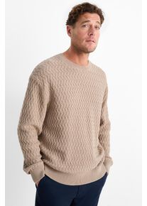 C&Amp;A Sweter-z fakturą, Beżowy, Rozmiar: 2XL