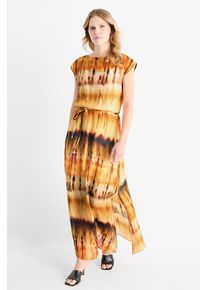 C&Amp;A Vestito con spacco-fantasia, Arancione, Taille: 40