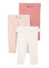 C&Amp;A Confezione da 3-fiorellini-leggings per neonate, Rosa, Taille: 68