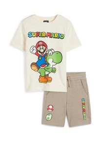 C&Amp;A Super Mario-set-t-shirt e shorts in felpa-2 pezzi, Bianco, Taille: 128