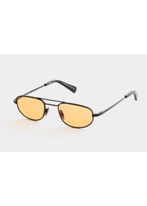 Neo Wave - Unisex Sunglasses - Oval - Black Anthracite / Orange - Bio Acetate & Metal - 100% UV Protection - Lilienthal Berlin