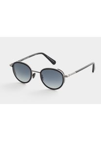 Fusion Pop - Unisex Sunglasses - Round - Anthracite Black / Gray - Bio Acetate & Metal - 100% UV Protection - Lilienthal Berlin