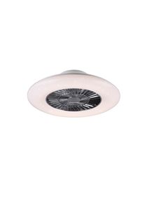 Ventilateur Reality Visby LED Chrome, 1 lumière, Télécommandes