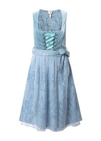 Ulla Popken Dames Jurk cyaan blauw / lichtblauw / wit 42