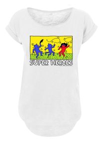 F4NT4STIC Dames Shirt 'Batman Pop Art' blauw / geel / groen / wit L