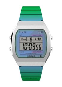 Timex Heren Analoog horloge 'Timex Lab T80' smoky blue / grasgroen / zilver One Size
