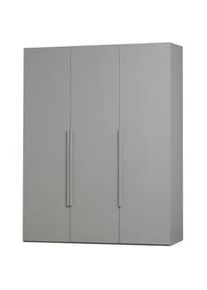 Livetastic Drehtürenschrank , Grau , Holz , Nussbaum , furniert , 4 Fächer , 2 Schubladen , 165x210x58 cm , in verschiedenen Größen erhältlich , Schlafzimmer, Komplette Schlafzimmer und Serien, Schlafzimmerserien