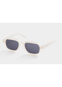 Dreamgaze II - Unisex Sunglasses - Rectangular - Milky Beige / Gray - Bio Acetate & Metal - 100% UV Protection - Lilienthal Berlin