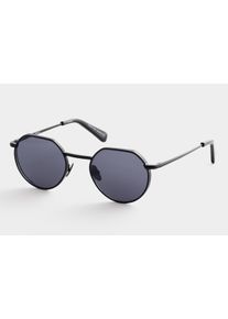 Nu Jazz - Unisex Sunglasses - Round - Black / Gray - Bio Acetate & Metal - 100% UV Protection - Lilienthal Berlin