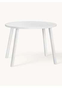NOFRED Owalny stolik dla dzieci z drewna Mouse Biały Drewno S 60 x G 46 cm