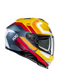 HJC i71 Viz MC3SF Motorradhelm (Gelb/Orange/Rot/Blaumatt)