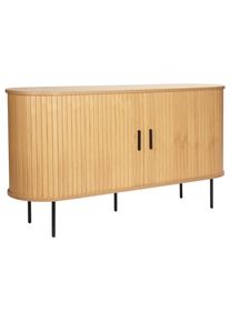 Xora Sideboard , Schwarz, Eichefarben , Holzwerkstoff , 2 Fächer , 140x76x40 cm , Typenauswahl, stehend , Kleinmöbel, Kommoden, Sideboards