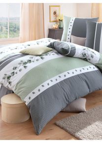 Janine unisex Bettwäsche in jadegrün ,Größe 80x80/135x200 cm, Witt, 100% Baumwolle