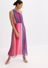 One shoulder-klänning i mjuk mesh - färgglad - storlek 44/46 (L) - bonprix