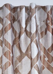Gardinlängd med grafiskt mönster (1 styck) - brun - storlek 145x140 cm - bonprix