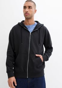 Munkjacka med luva - svart - storlek 60/62 (XXL) - bonprix