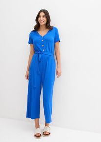 Jerseyjumpsuit av viskosmix - blå - storlek 40/42 (M) - bonprix