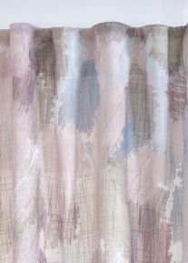 Mönstrad gardinlängd med återvunnen polyester (1-pack) - beige - storlek 145x135 cm - bonprix