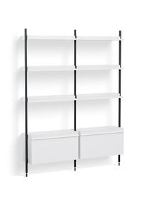 Pier System 132 2 Column Étagère Hay Blanc-Noir
