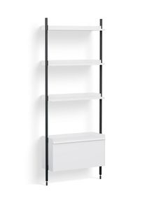 Pier System 131 1 Column Étagère Hay Blanc-Noir