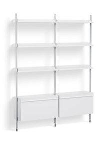 Pier System 132 2 Column Étagère Hay Blanc-Aluminium
