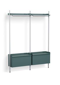 Pier System 133 3 Column Étagère Hay Bleu Aluminium