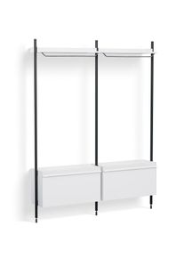 Pier System 1002 2 Column Étagère / Garderobe Hay Blanc-Noir