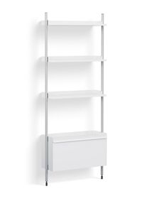 Pier System 131 1 Column Étagère Hay Blanc-Aluminium