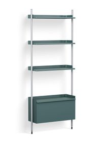 Pier System 131 1 Column Étagère Hay Steel Blue Aluminum
