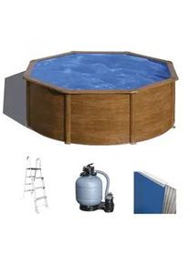 GRE Pacific rund Ø350 x 120 cm - Oberirdischer Stahlpool
