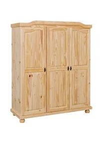 Mid.you Drehtürenschrank , Naturfarben , Metall , Kiefer , massiv , 4 Fächer , 150x180x56 cm , Schlafzimmer, Komplette Schlafzimmer und Serien, Schlafzimmerserien